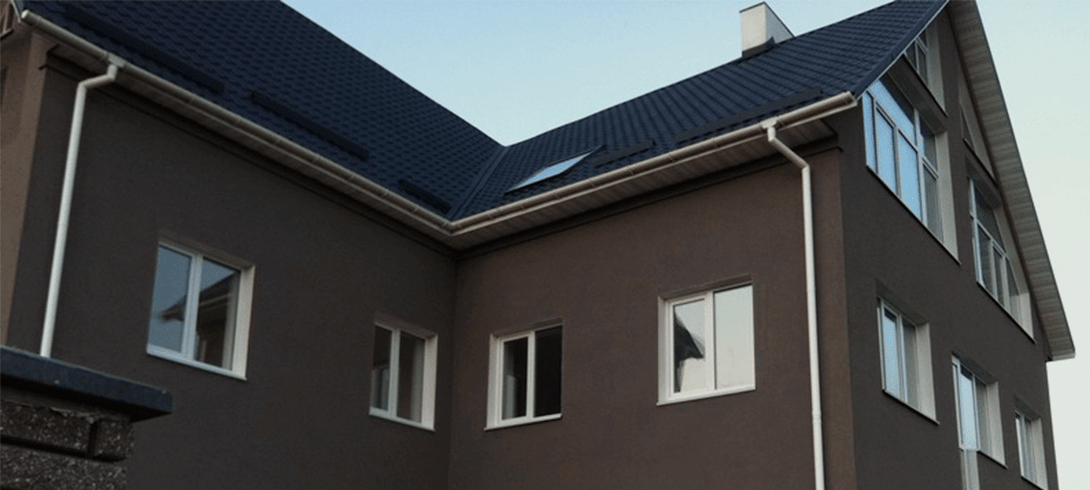 фасад дома цвет ral8017